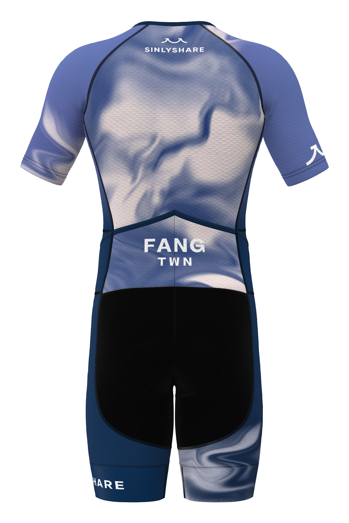 Sinlyshare| Aquaflare Short Sleeve Tri Suit 連身短袖三鐵服 藍紫/乳白