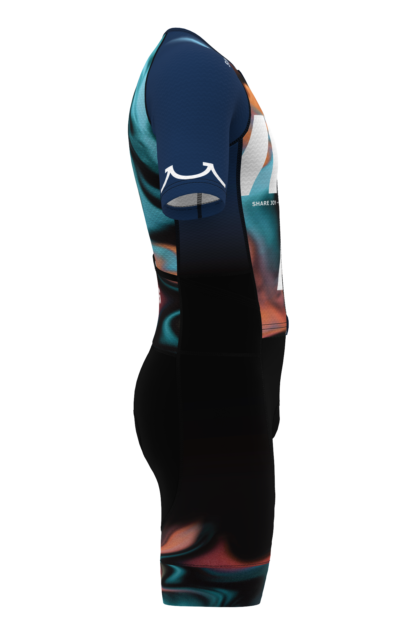 Sinlyshare| Aquaflare Short Sleeve Tri Suit 連身短袖三鐵服 軍藍/橘
