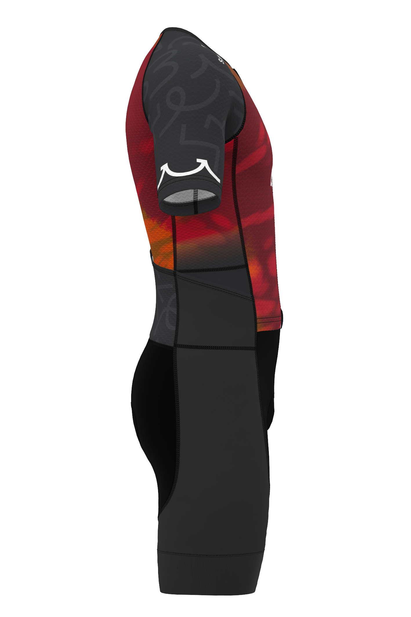 Sinlyshare| Blaze Short Sleeve Tri Suit 連身短袖三鐵服 紅/深灰