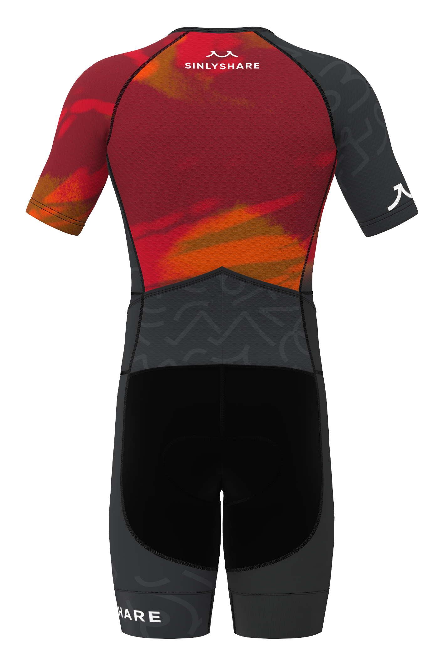 Sinlyshare| Blaze Short Sleeve Tri Suit 連身短袖三鐵服 紅/深灰