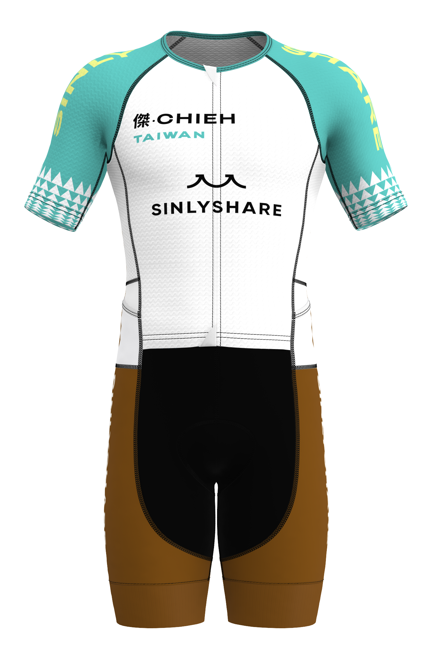 Sinlyshare| Inferno Short Sleeve Tri Suit 連身短袖三鐵服 藍/深咖