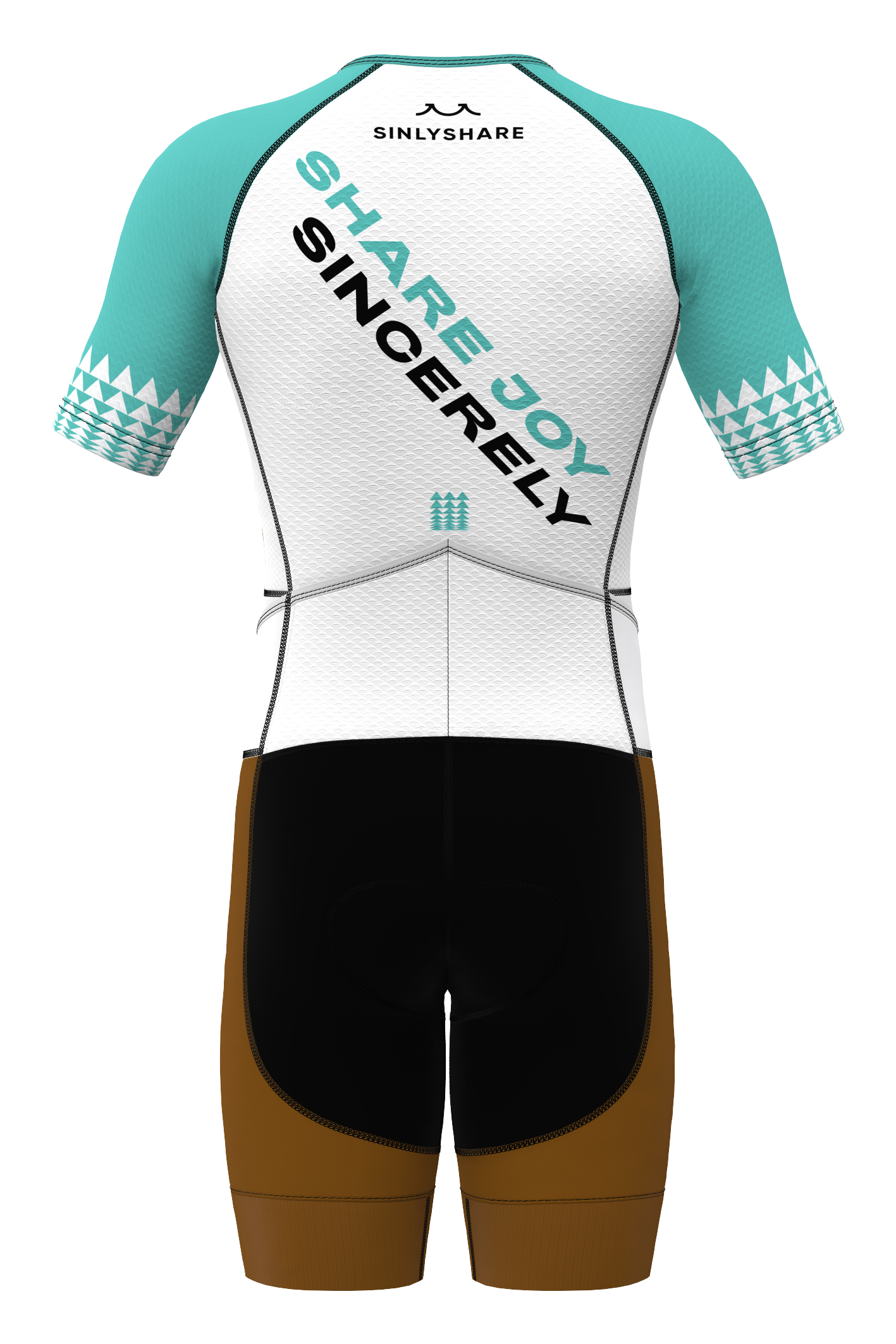 Sinlyshare| Inferno Short Sleeve Tri Suit 連身短袖三鐵服 藍/深咖