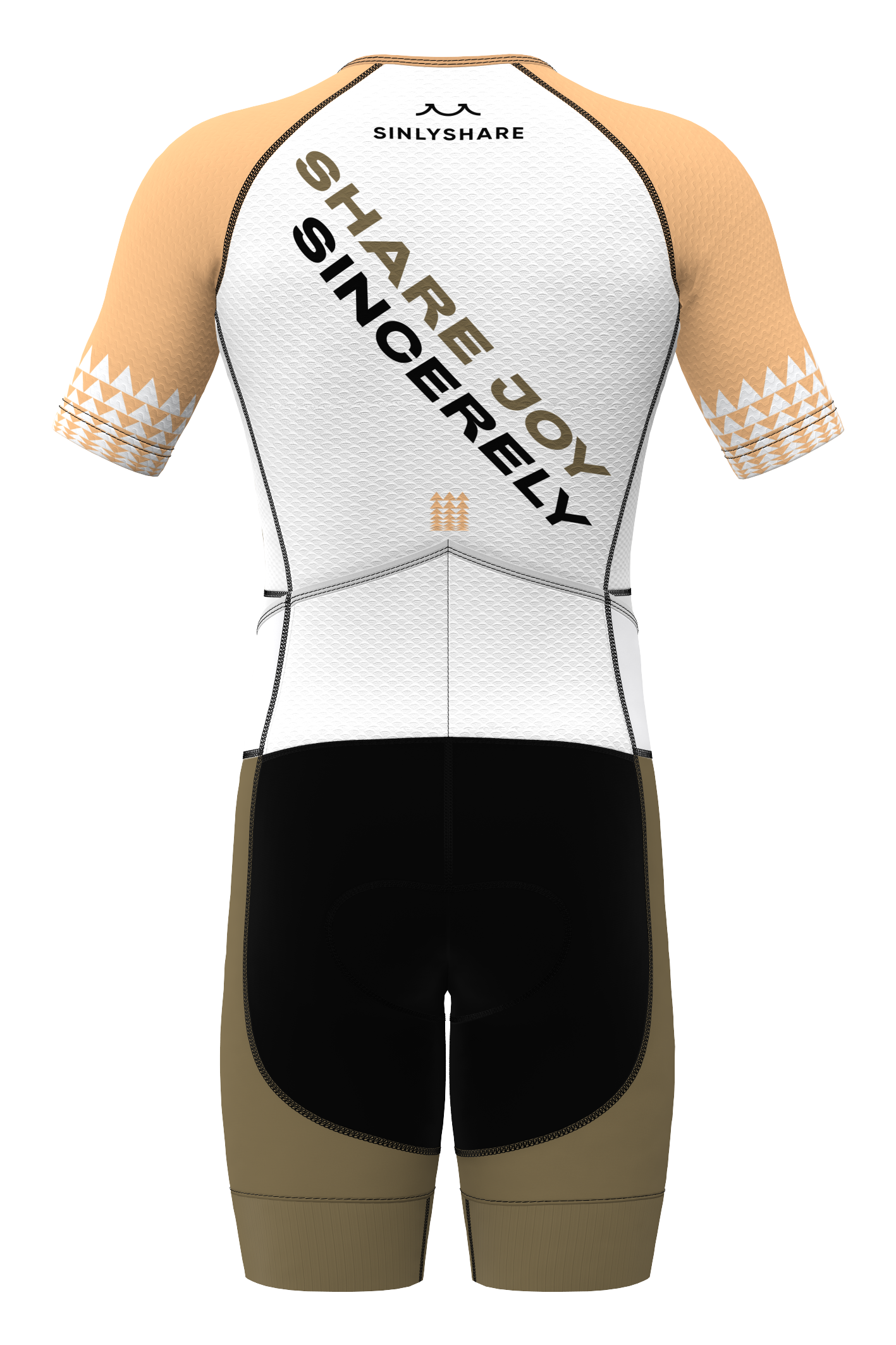 Sinlyshare| Inferno Short Sleeve Tri Suit 連身短袖三鐵服 淡橘/深綠