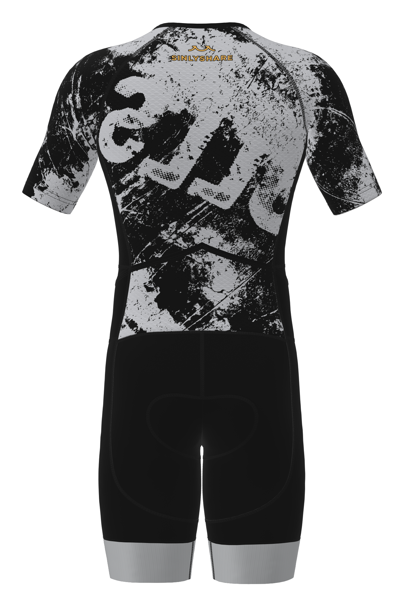 Sinlyshare| Striker Short Sleeve Tri Suit 連身短袖三鐵服 灰/黑