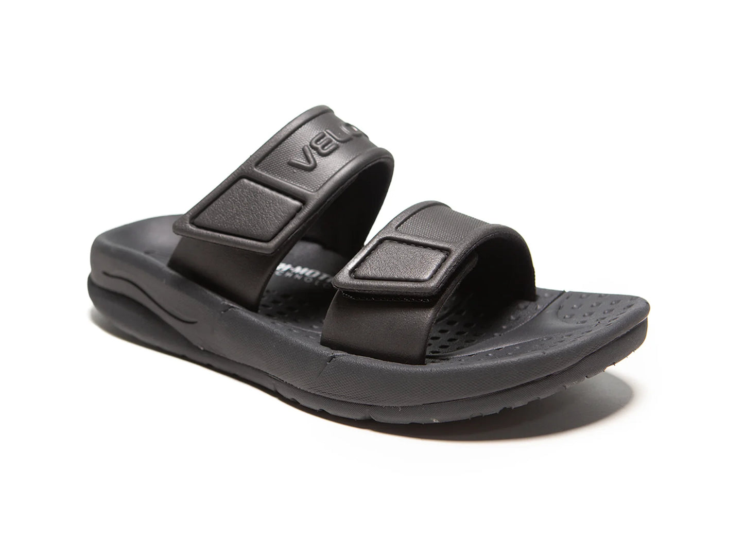Velous｜ Active 2-Strap 兩段式可調整恢復拖鞋 _黑黑