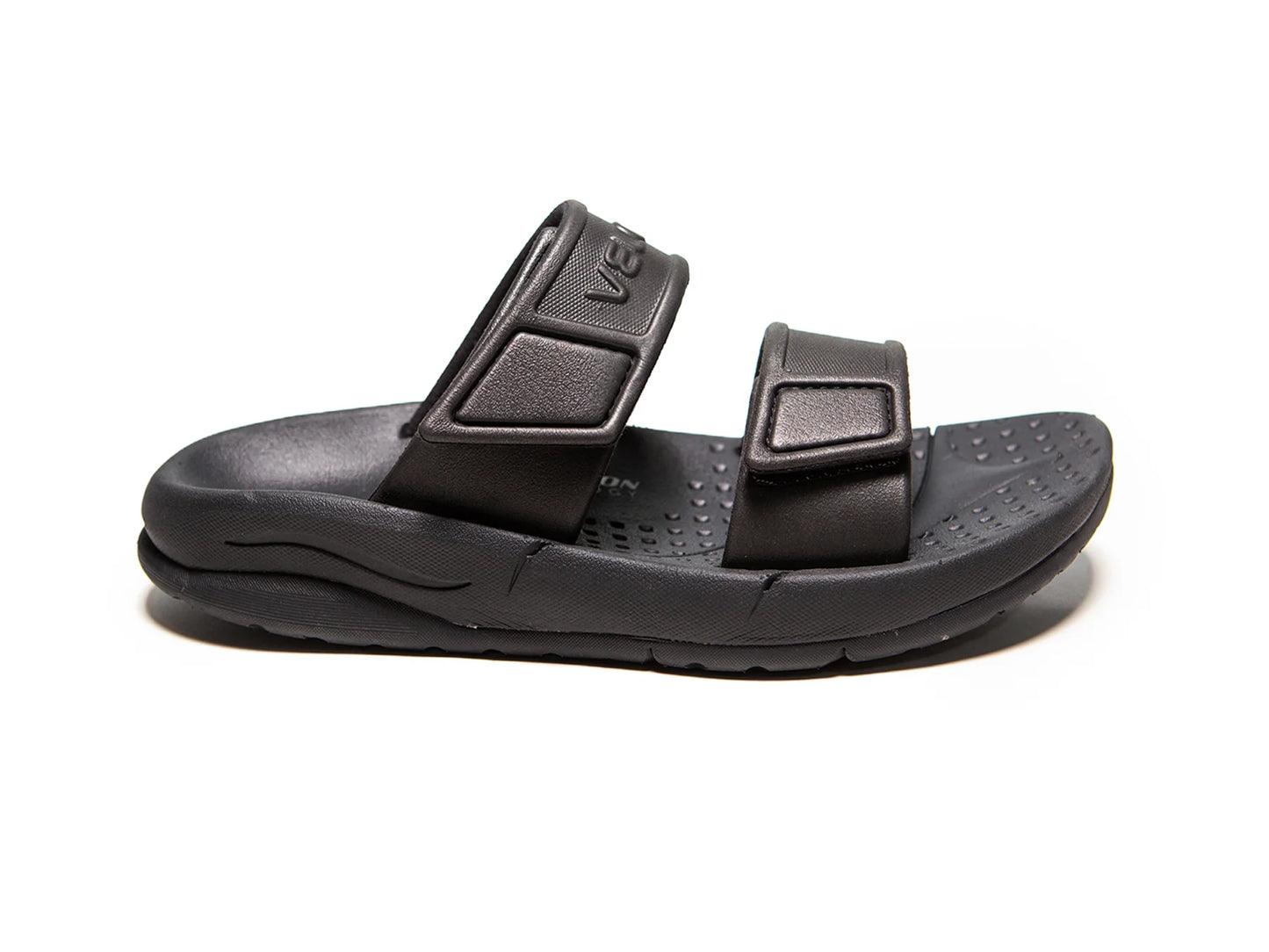Velous｜ Active 2-Strap 兩段式可調整恢復拖鞋 _黑黑
