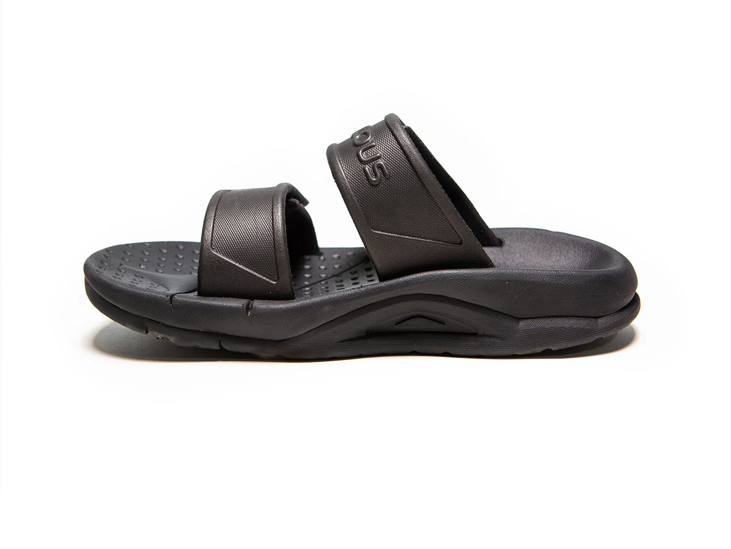 Velous｜ Active 2-Strap 兩段式可調整恢復拖鞋 _黑黑