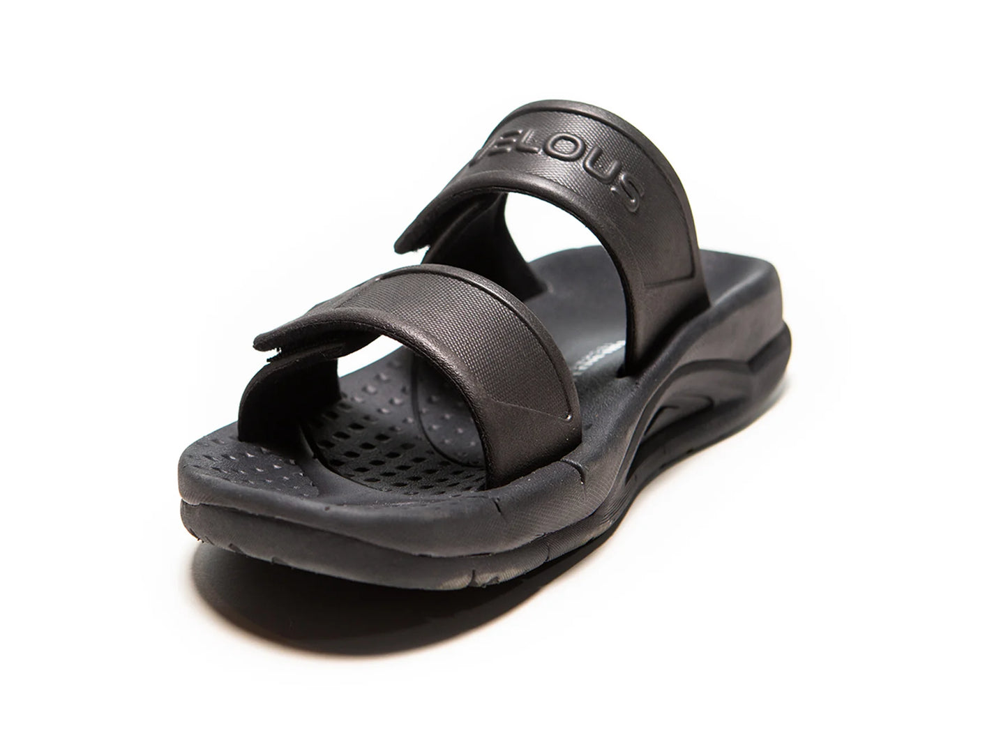 Velous｜ Active 2-Strap 兩段式可調整恢復拖鞋 _黑黑