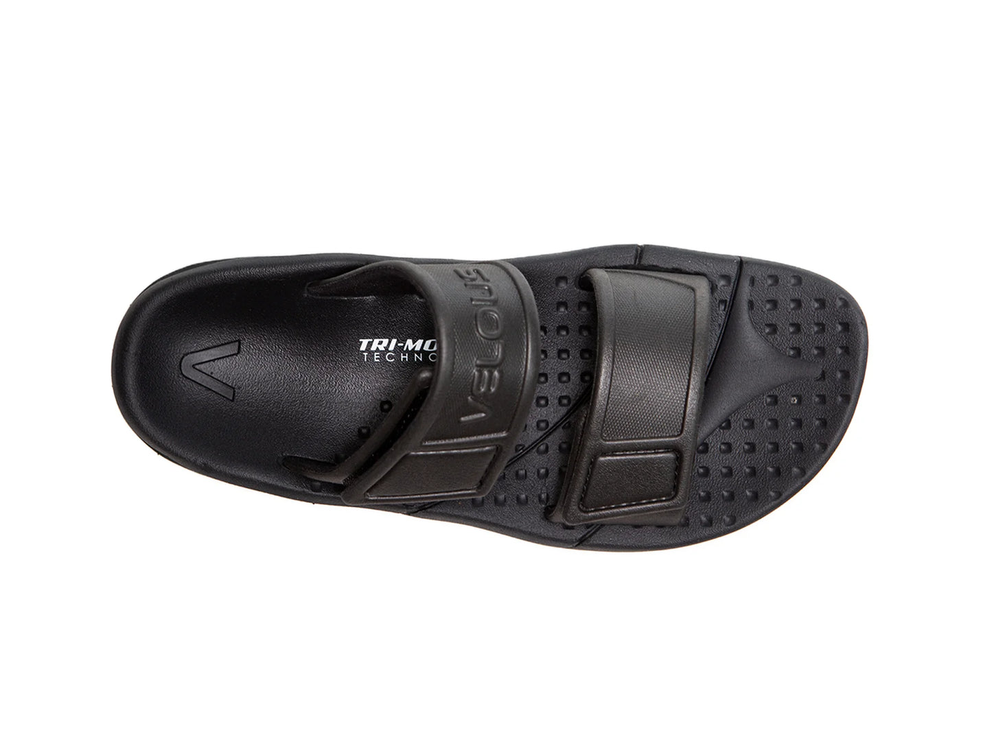 Velous｜ Active 2-Strap 兩段式可調整恢復拖鞋 _黑黑