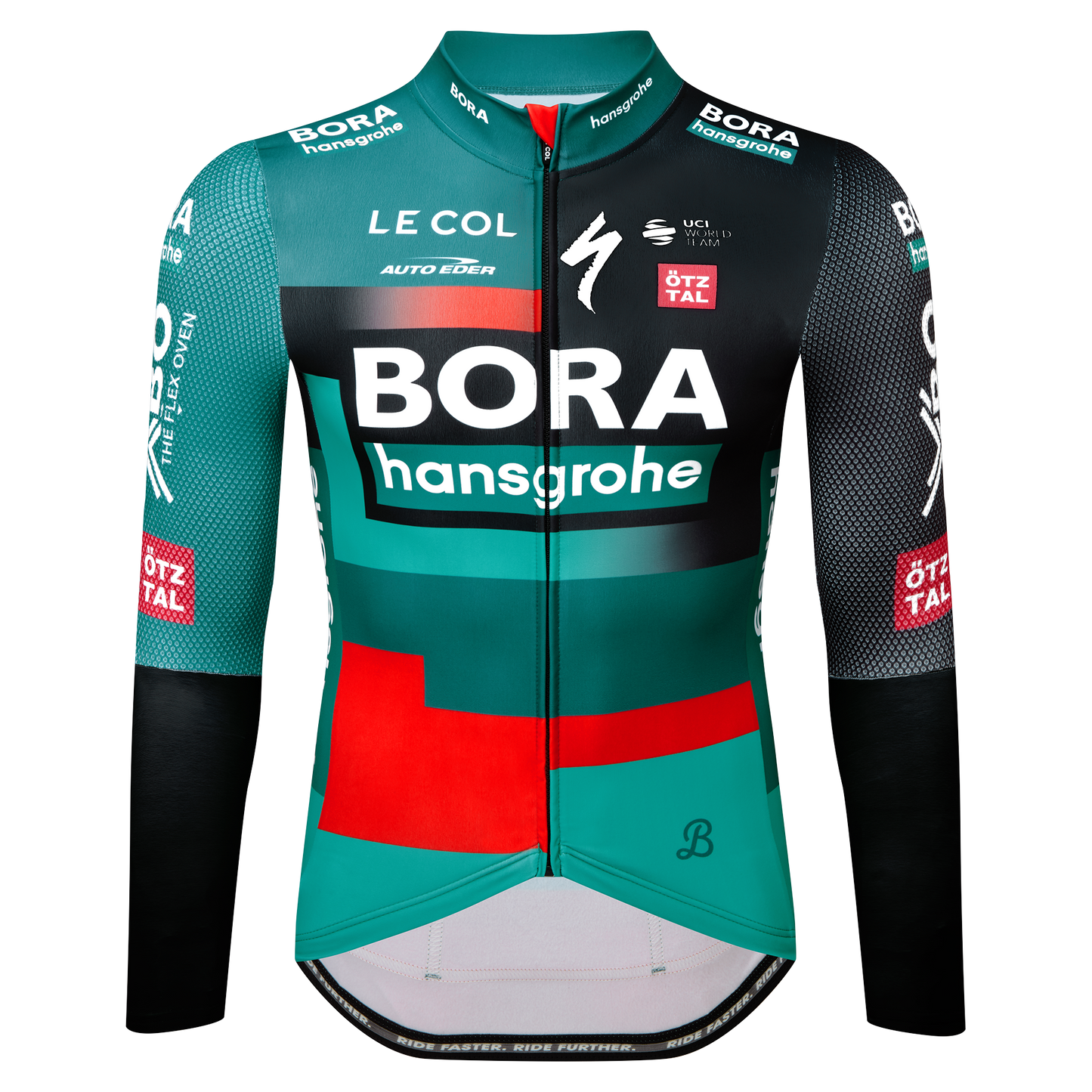 Le Col | BORA-hansgrohe Long Sleeve Race Jersey 刷絨防風長袖車衣 黑/綠