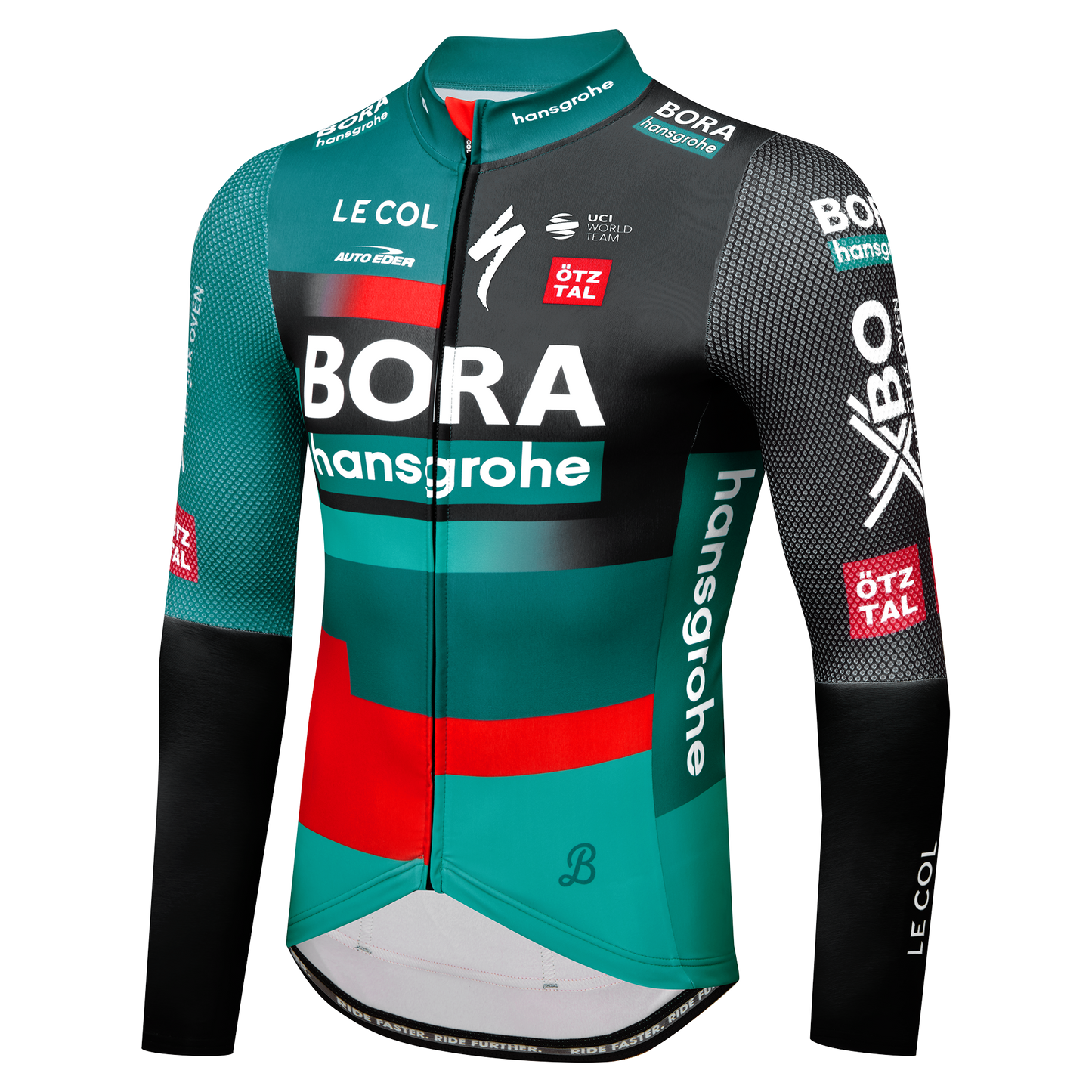 Le Col | BORA-hansgrohe Long Sleeve Race Jersey 刷絨防風長袖車衣 黑/綠