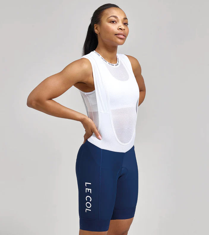 Le Col | Womens Pro Bib Shorts II 吊帶車褲 軍藍/白