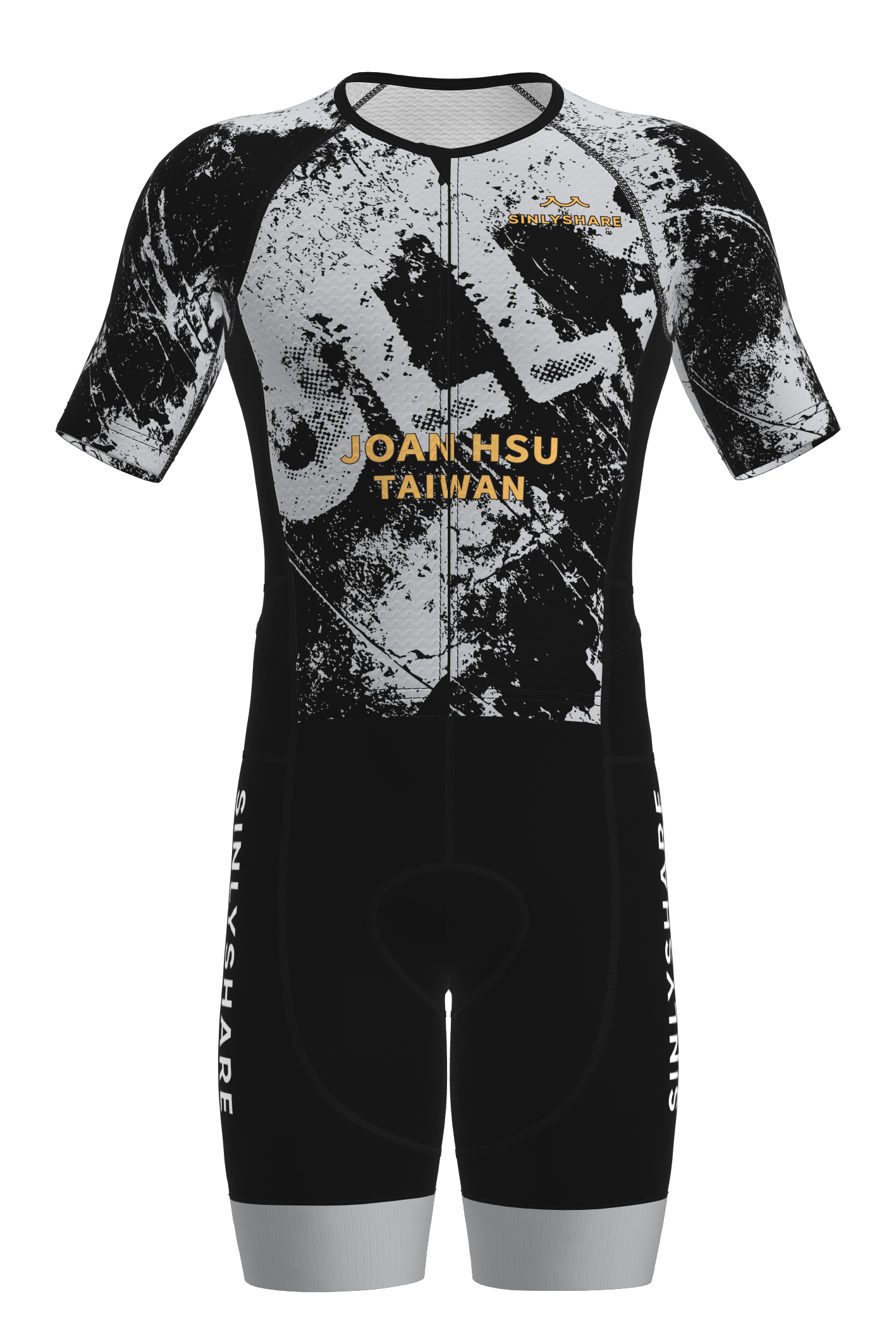 Sinlyshare｜ Striker Short Sleeve Tri Suit 連身短袖三鐵服 灰/黑