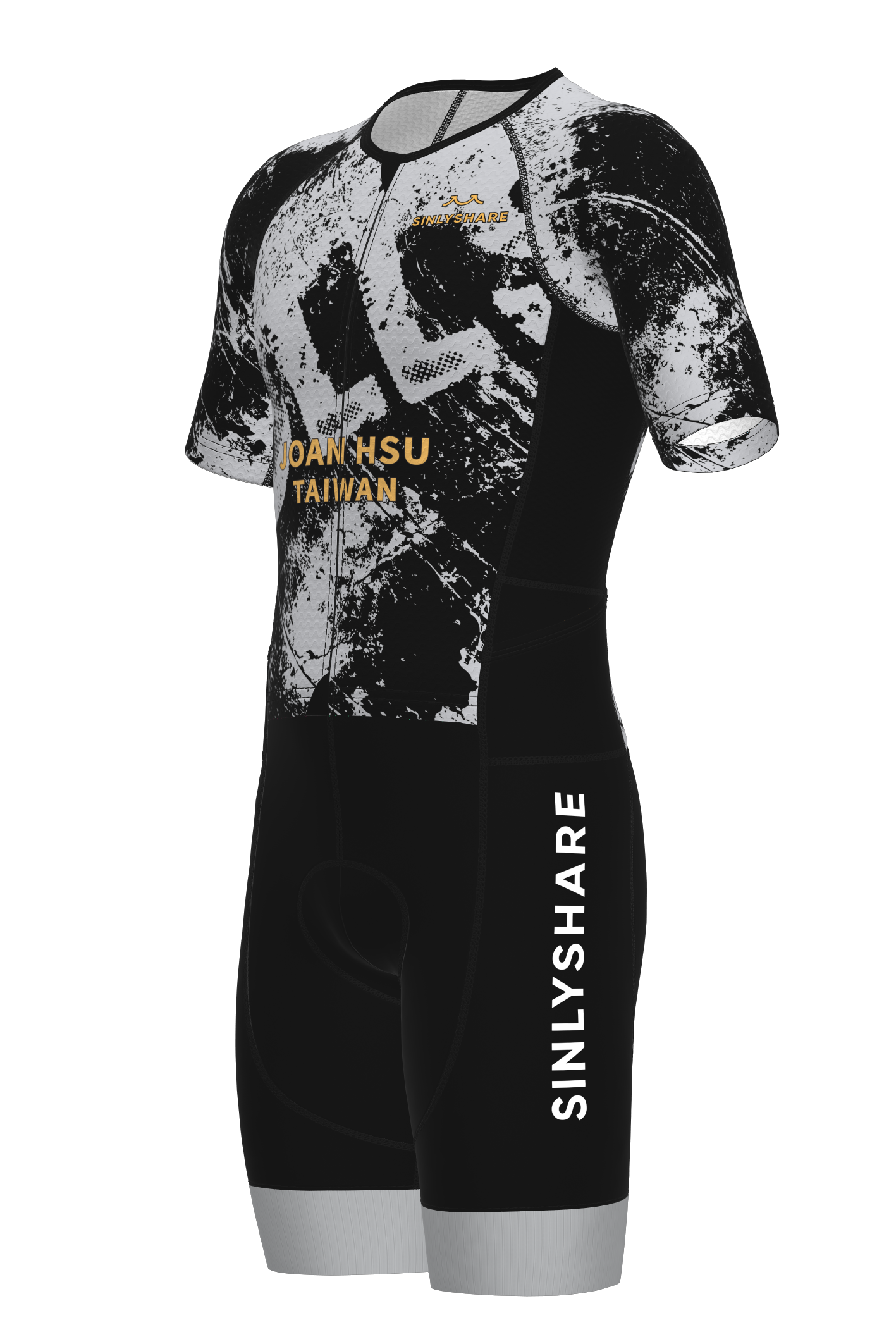 Sinlyshare｜ Striker Short Sleeve Tri Suit 連身短袖三鐵服 灰/黑