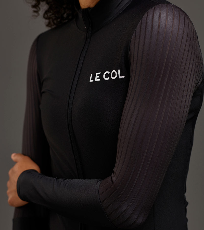 Le Col | Womens Pro Aero Long Sleeve Jersey 防風長袖車衣 黑