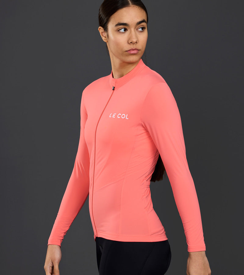 Le Col | Womens Pro Long Sleeve Jersey 長袖車衣 粉橘